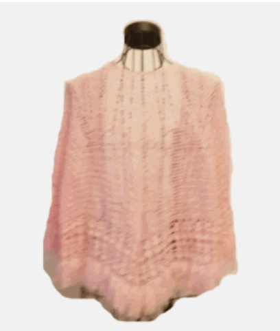 Crochet Cape for Girl Open Work Lightweight Baby Blue or Pink - Picture 10 of 14