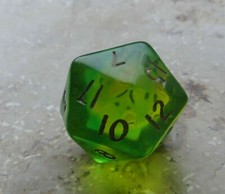 Dice  Games - Firefly / Gem Blitz - d20 - green - OOP dice