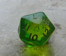 Dice & Games - Firefly / Gem Blitz - d20 - green - OOP dice