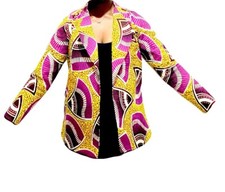 Multi-color African Print Blazer