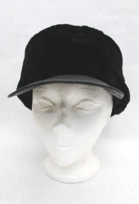 Vintage Sheared Beaver and Leather Hat Sheared Beaver Trapper Hat for Men | Beaver hats  main image 3