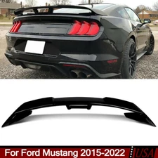 Fit Ford Mustang GT500 2015-2023 GT Style Rear Trunk Spoiler Wing Gloss Black