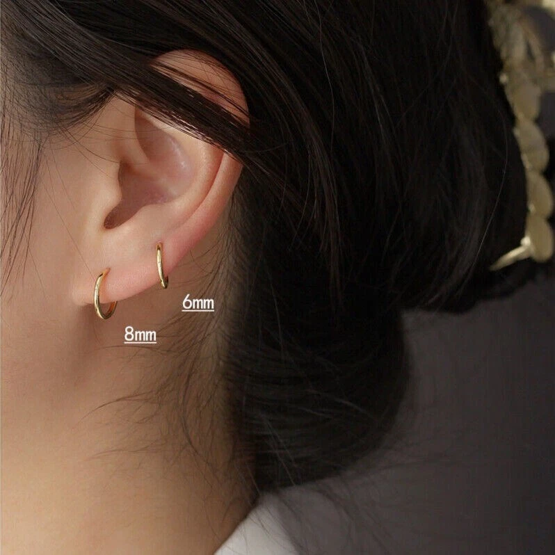 Новый из нержавеющей стали на петлях кликер кольцо для носа, уха и губ кольца  - Изображение 3 из 4