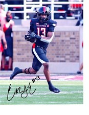 Erik Ezukanma Texas Tech Red Raiders signed autographed 8x10 football photo d