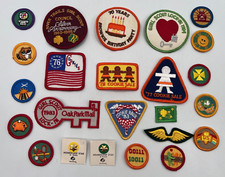 Large lot of Unused Girl Scout Cookies Embroidered Patches and Pins 1970-80s