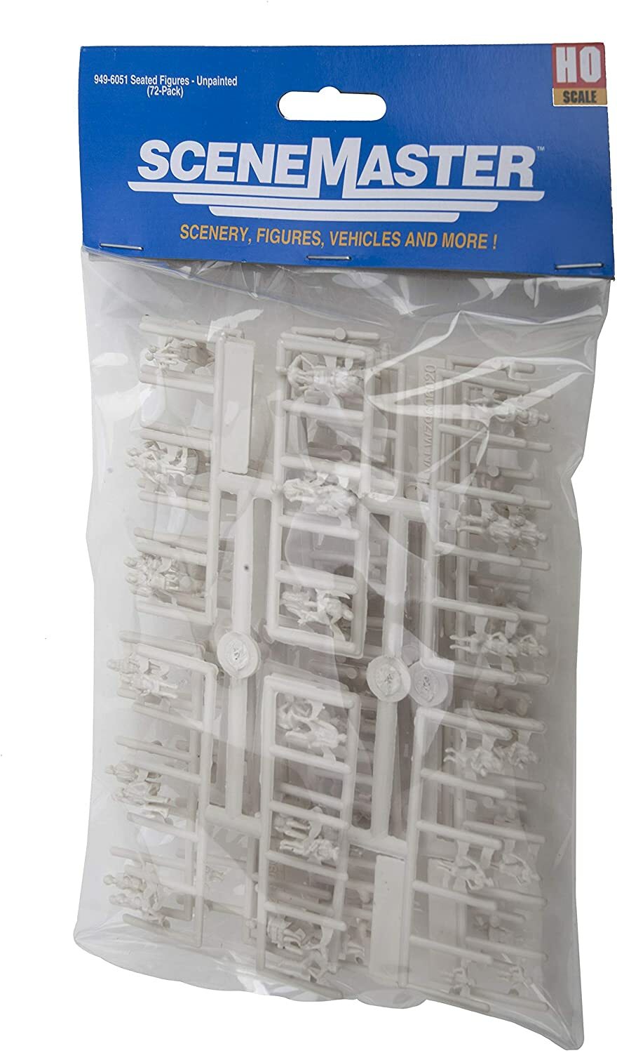 H0 Gauge - 72 Figures Sitting Unpainted - 6051 Neu