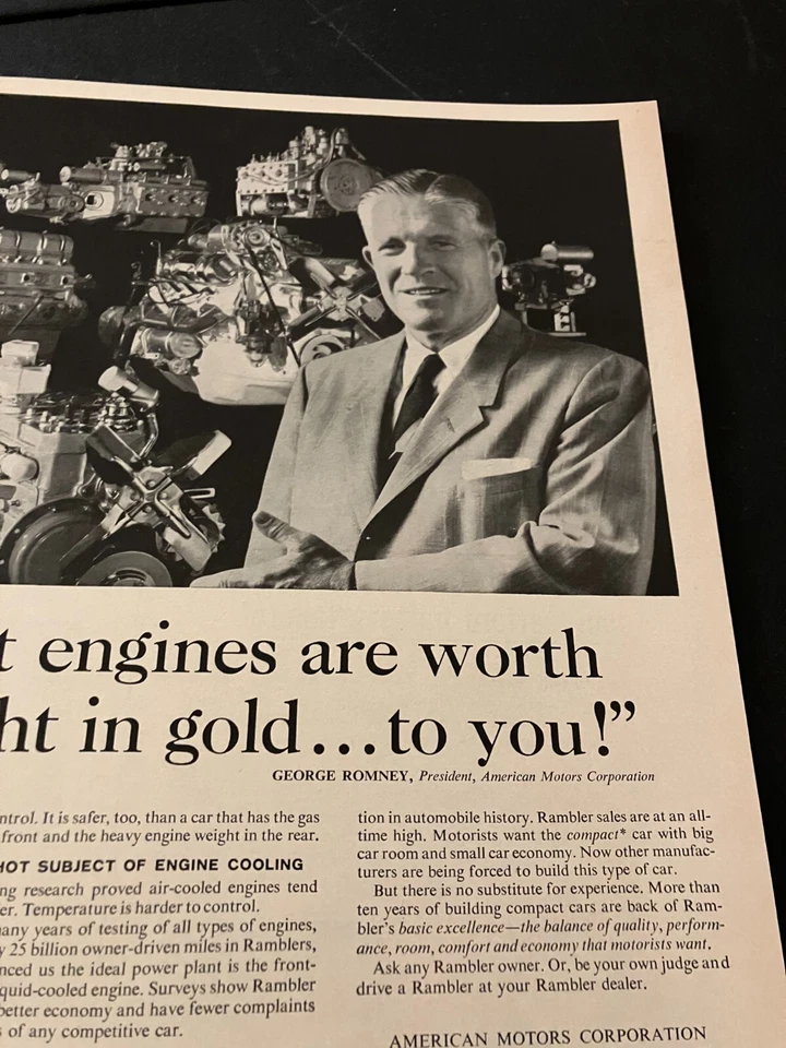 Motores de prueba AMC Rambler de la década de 1950 - Anuncio impreso original vintage / Arte de pared - LIMPIO Foto 3 de 4