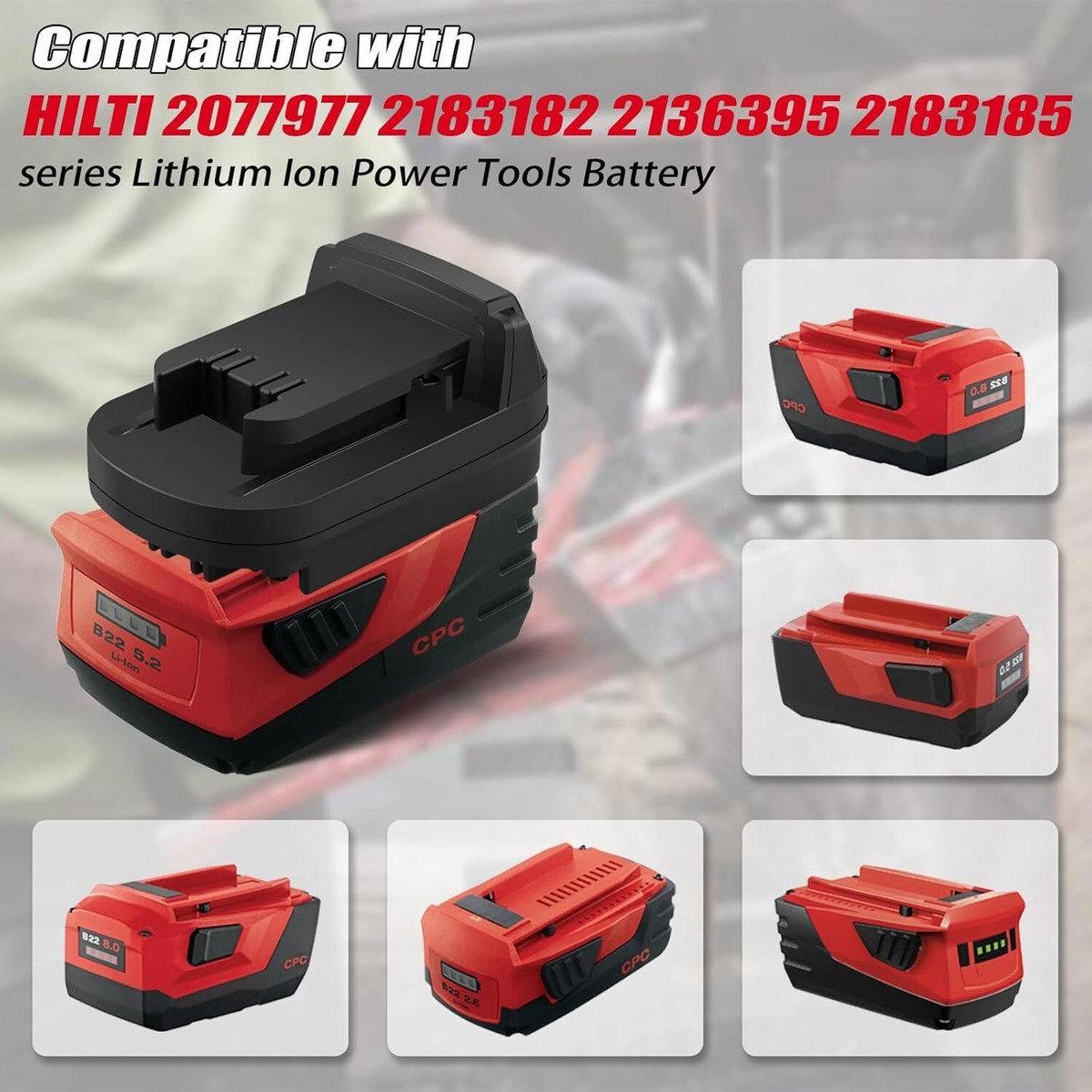 Adapter for Hilti 22V B22 Battery Convert to for Milwaukee 18V