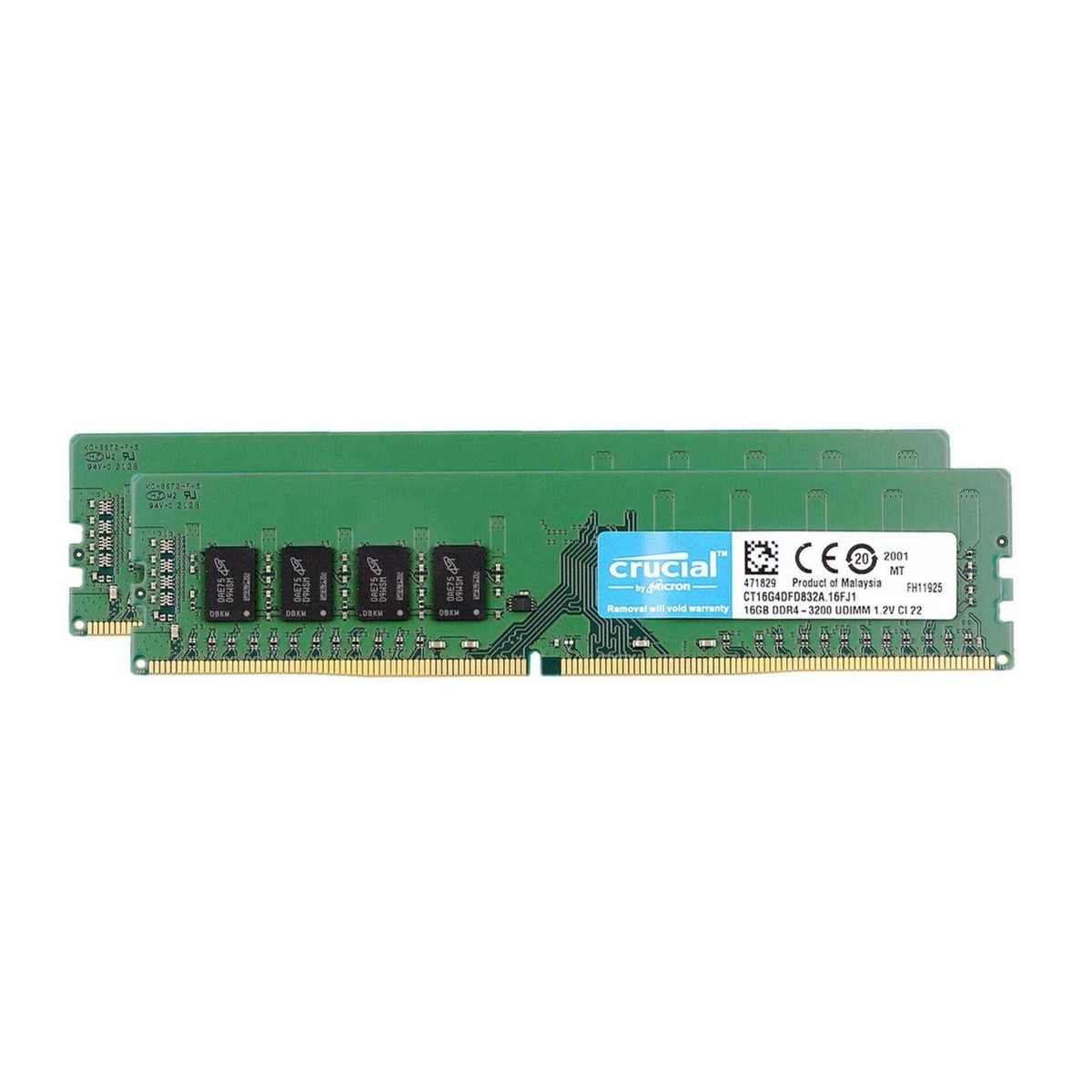 Crucial 32GB KIT 2X16GB DDR4 3200MHz PC4-25600 288-Pin
