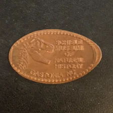 T-REX Fossil Dinosaur Schiele Museum Gastonia NC - Press Coin Elongated Penny