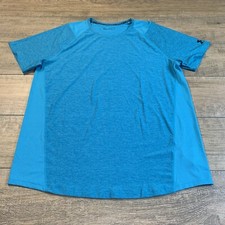 Under Armour HeatGear Mens Fitted T-Shirt Size (2XL) Vented Blue Flawless B13