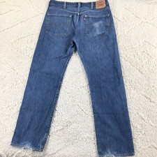 Levi's 501 Men's Button-Fly Jeans, Size 38x34 Medium Wash Straight Leg