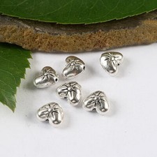 60pcs tibetan silver heart spacer beads h1549