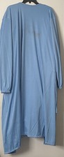 6 NEW AAMI Level1 Isolation Gown Size 2XL-3XL Polyester WASHABLE Blue XX XXXL