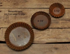 3 Primitive Nesting Candle Trays - Rusty Metal - 3 Sizes