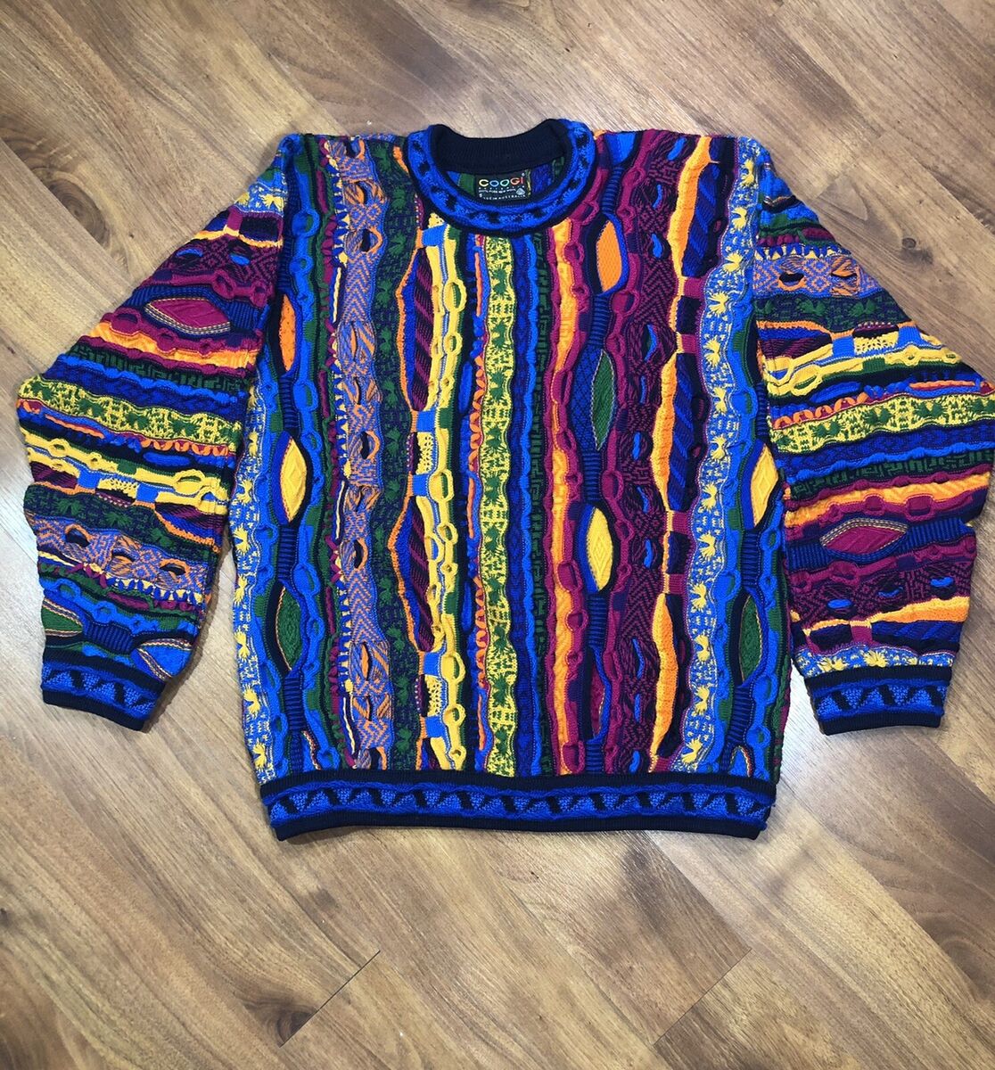Vintage Coogi Australia 3D Knit Biggie Hip Hop Cosby Sweater Vintage Coogi Australia 3D Knit Biggie Hip Hop Cosby Sweater