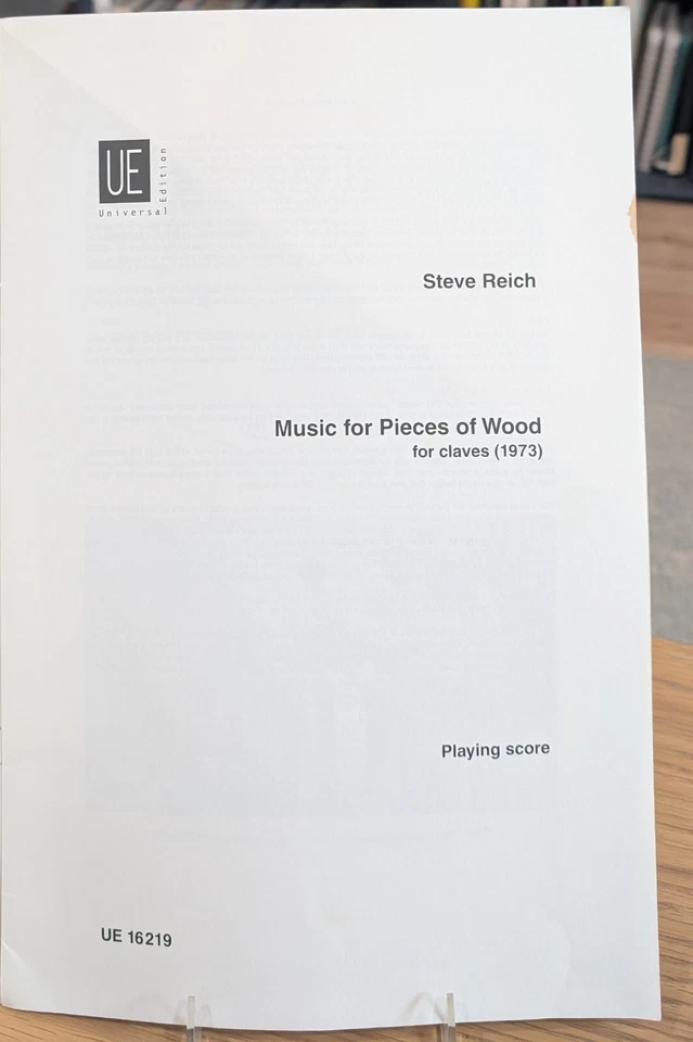 Music For Pieces Of Wood For 5 Pair Of Tuned Claves by Steve Reich - Image 2 of 4