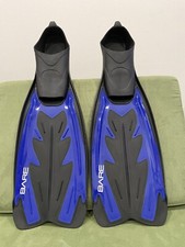 Bare Fastback Free Diving Scuba Flippers Blue And Black Size S 5-7