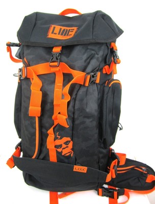 black and orange backpack