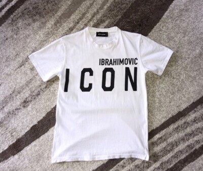 DSQUARED2 x Zlatan Ibrahimovic Icon-print Men's T-shirt Size Small