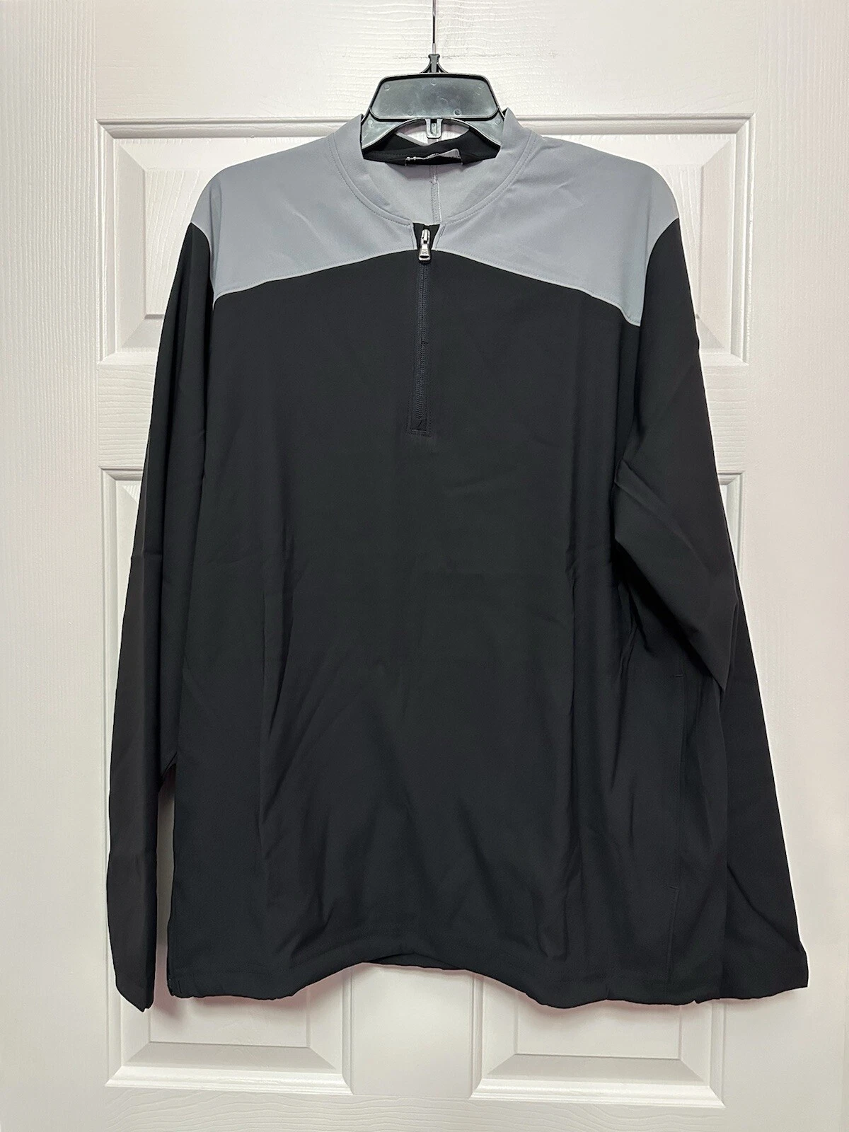 Under Armour Mens Corporate Triumph Cage 1/4 Zip Pullover Medium Black Gray NEW