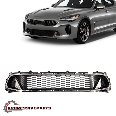 #ad For 2018 2023 Kia Stinger GT 3.3L Front Bumper Lower Grille Gray Chrome $206.99