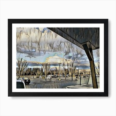 Wolkenhimmel Kunstdruck gerahmt Wandbild Poster Leinwanddruck Bild