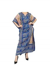 Indian Long Kaftan Ladies Beach Gown Maxi Night Dress Free Size Caftan Boho Top