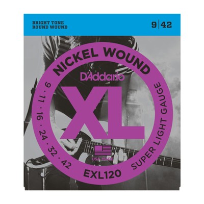 D'Addario E-Git.Saiten EXL120 09-42 Nickel Wound - E-Gitarrensaiten
