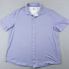 Johnston Murphy XC4 Shirt Mens XL Purple Geometric Performance Stretch