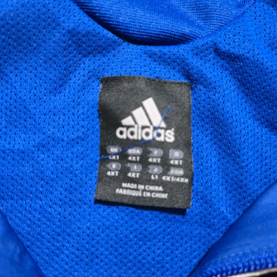 Adidas Hombres Talla 4XT Poliéster Rompevientos Azul Bolsillos Chaqueta Abrigo Rompevientos Foto 4 de 4