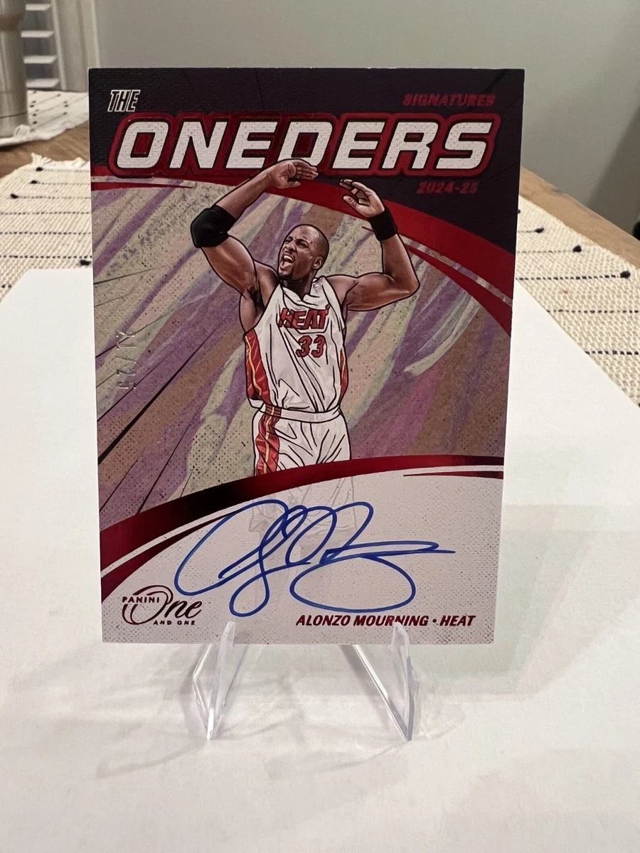 Panini Alonzo Mourning Basketball Autographed Sports Trading Cards
