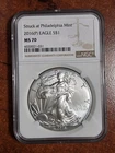 2016 (P) Silver Eagle NGC MS70 Struck At Philadelphia Mint