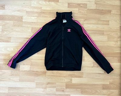 adidas Damen Trainingsjacke schwarz/pink Gr. 40 RV Langarm