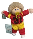 1983 Cabbage Patch Kids, Blonde Fuzzy, Blue Eyes, Paci, HM 4, OK, 31 Red/Gold