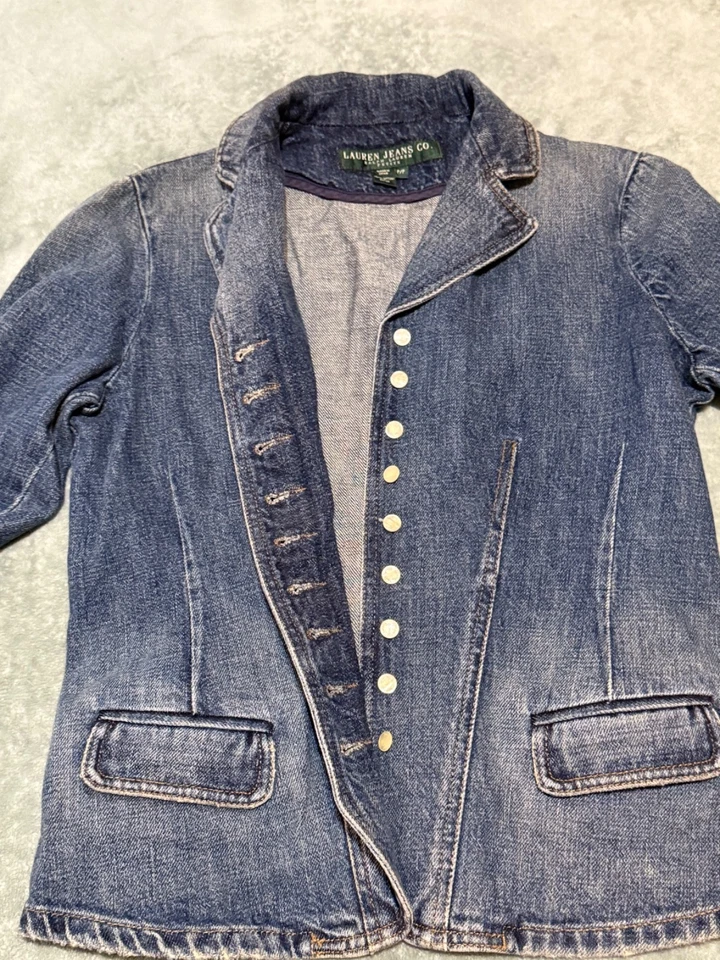 Ralph Lauren Women's 100% Cotton  Denim Blazer Size PP (Pre-owned Good)) - Image 3 of 4