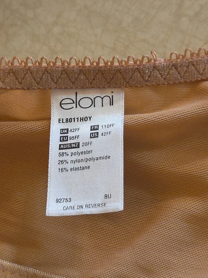 Elomi Bra 42FF Beige Unlined Full Coverage Underwire - Image 4 of 4