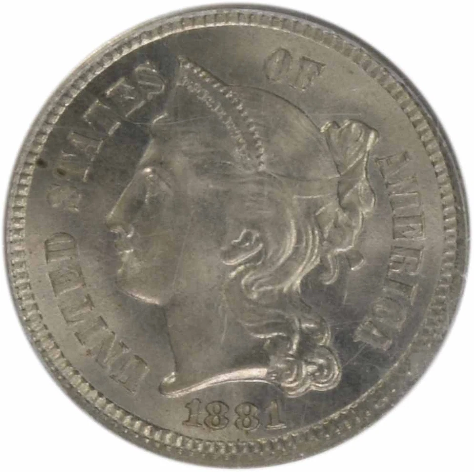 1881 Three Cent Nickel MS65 PCGS - Image 3 of 4