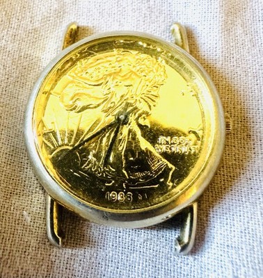 Walking Liberty Silver Dollar 1986 IN GOD WE TRUST Wrist Watch 200th Anniverary