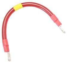 1/0 Red Battery Interconnect Cable 10" with 3/8" Lugs ASSEMBLED IN USA