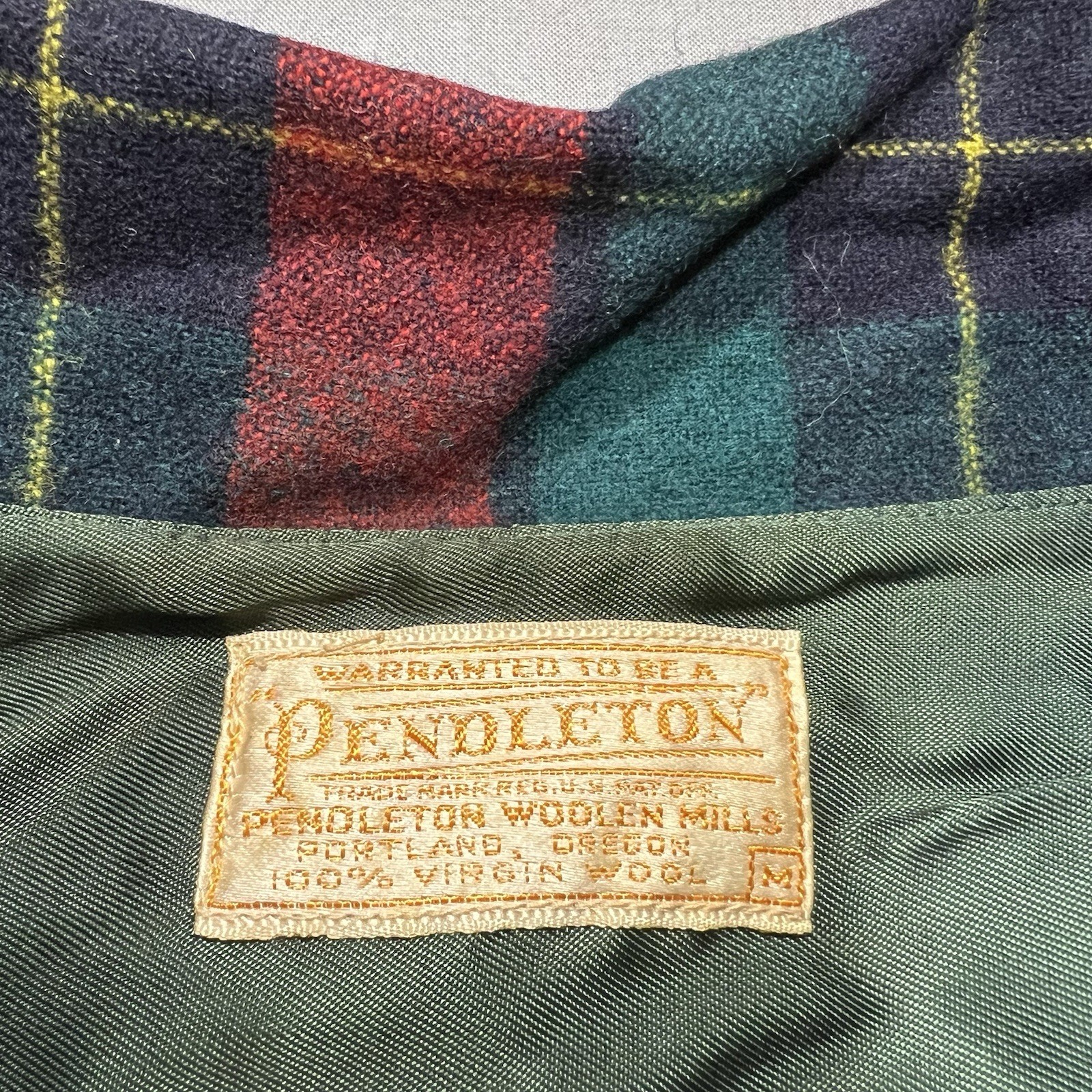 Pendleton Jacket Medium Blazer Red Green Wool Pla… - image 2