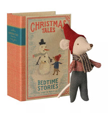 Maileg Christmas mouse, Baby in book NEW