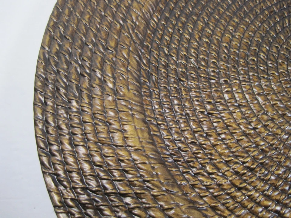 10 Brown  Rattan-Like Acrylic Charger Plates Party Events Decorations 13" D NWB - Image 4 of 4