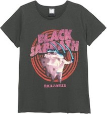 Image of Amplified Black Sabbath Paranoid Ladies Charcoal T Shirt Sabbath Fitted Tee