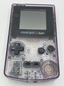 Nintendo Game Boy Color Handheld System Atomic Purple CGB-001 TESTED Works!