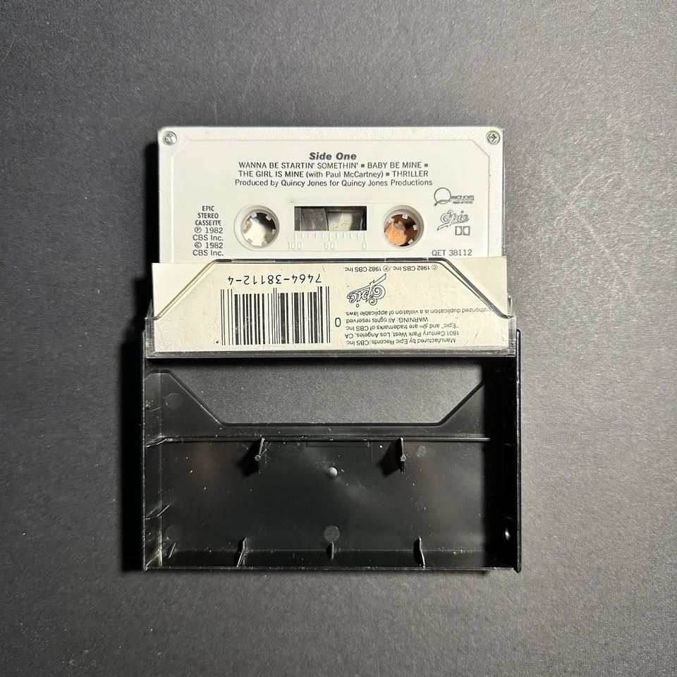 Michael Jackson Thriller Cassette Tape 1982 Epic CBS Vintage QET38112 - Vintage Foto 3 de 4