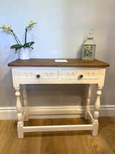 Wooden ,Console Table ,2 Drawers Storage Floral , upcycled , farmhouse, country