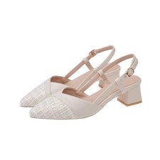 Women's Pointed Toes, Thick Heels Single Shoes  with back stap. size 39