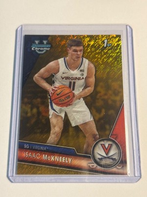 2023-24 Bowman University Chrome #27 Isaac McKneely Gold Shimmer Refractor #D/50
