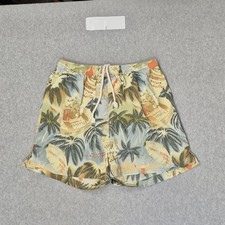 Tommy Bahama Men Swimwear M Multicolor Nylon Swim Trunks Graphic Tropical Y2K